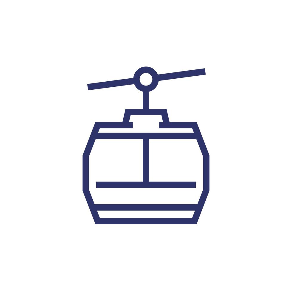 funicular or cable car line icon vector