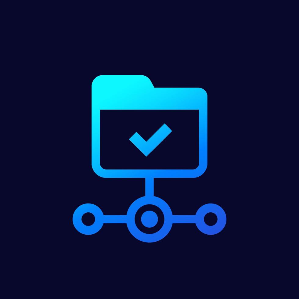active directory, folder icon for web vector