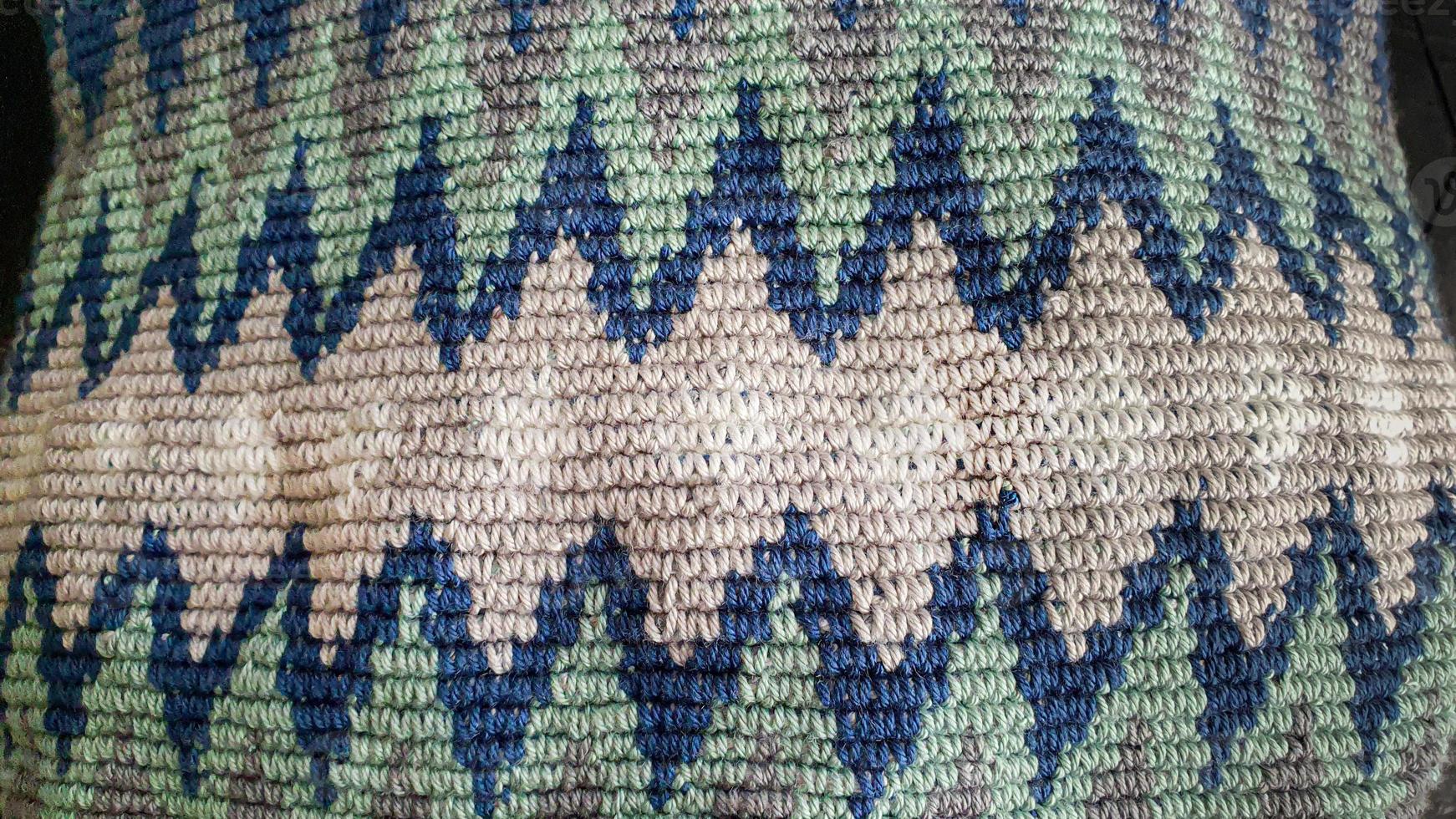 Handmade bags. Knitted from colored threads. Volumetric and comfortable to wear with a long handle. photo
