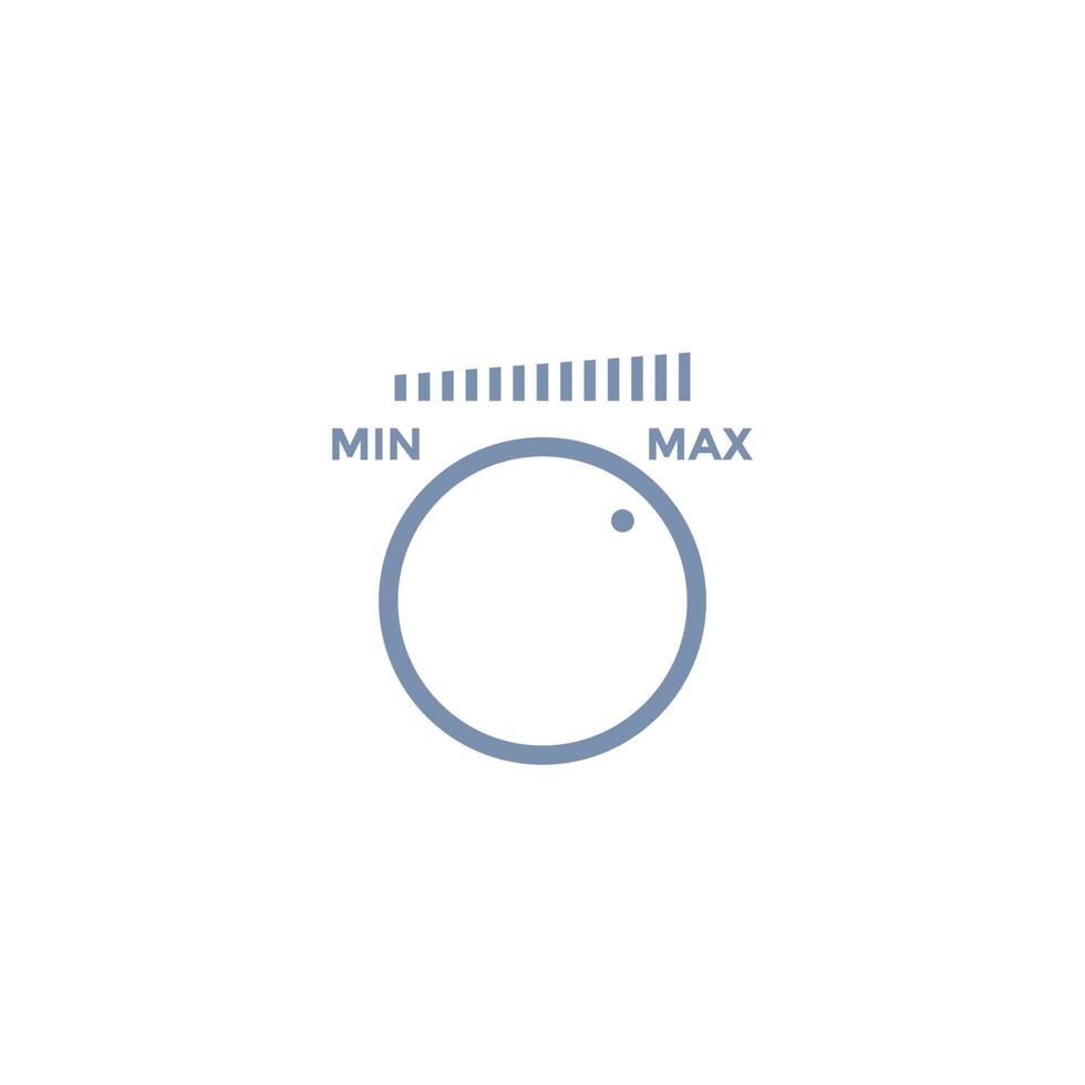 control knob, regulator icon on white vector