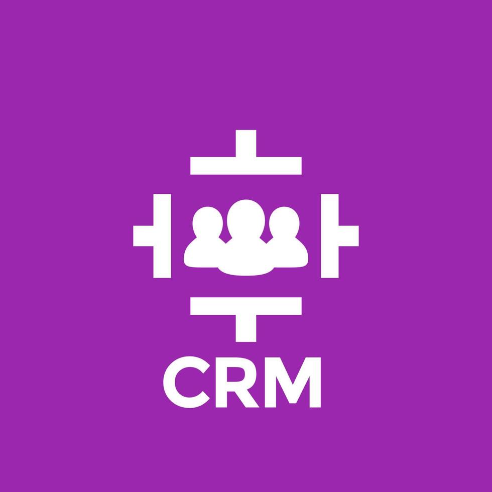 CRM, customer relationship management icon vector