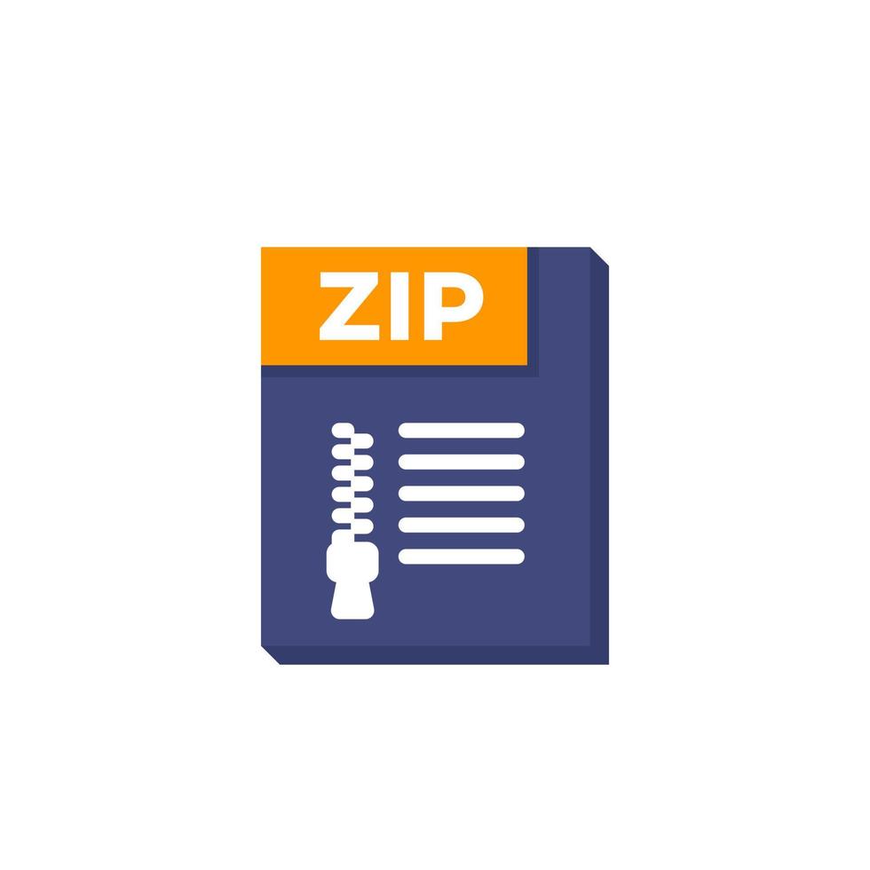 icono de archivo zip para web y aplicaciones vector