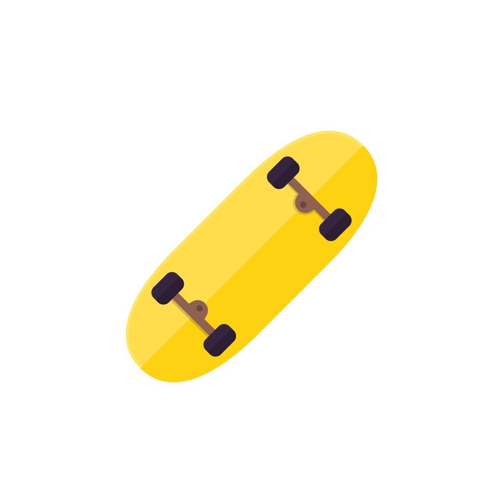 skateboard on white, vector illustration