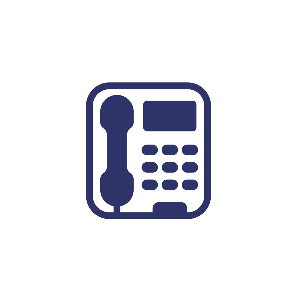 voip phone icon on white vector