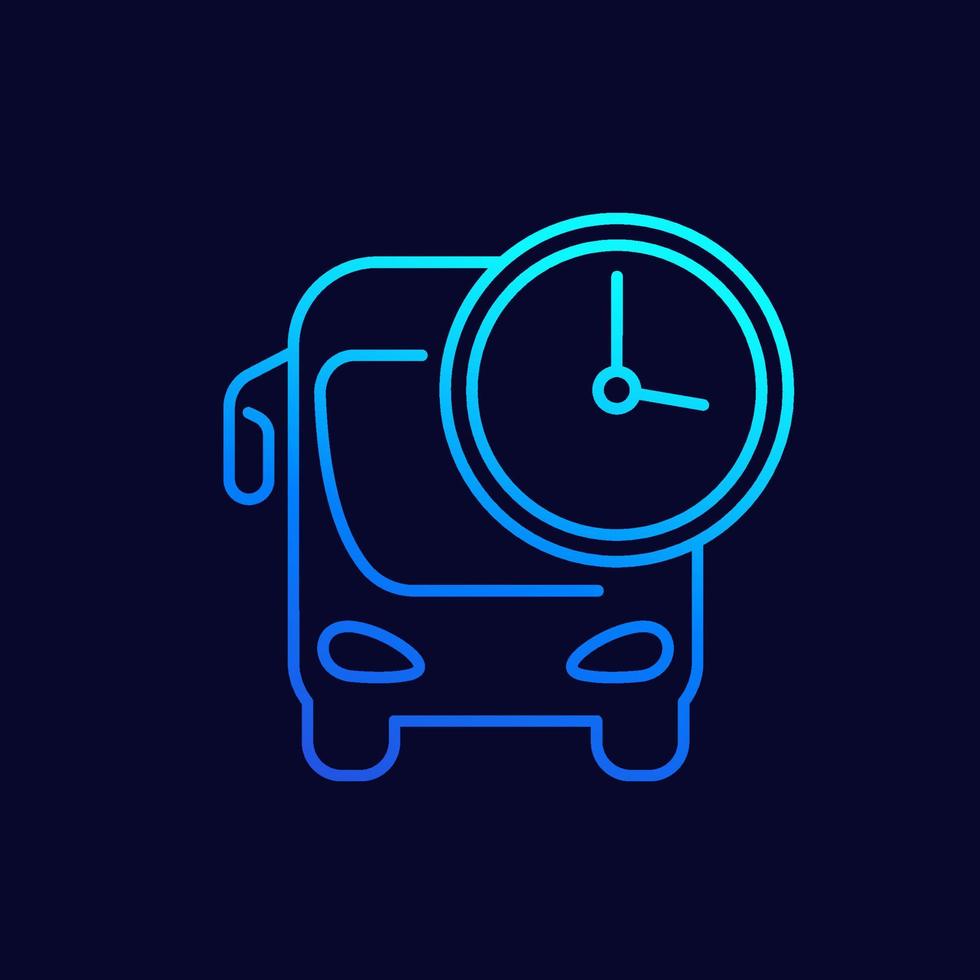 bus schedule line vector icon