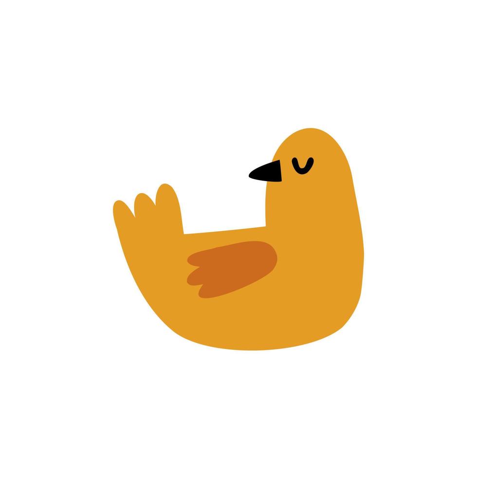 duck hand drawn in flat style. baby illustration vector