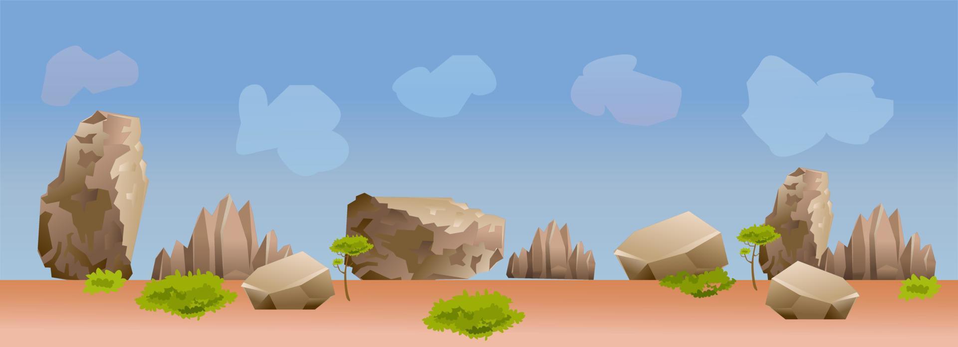 Desert Game Background vector