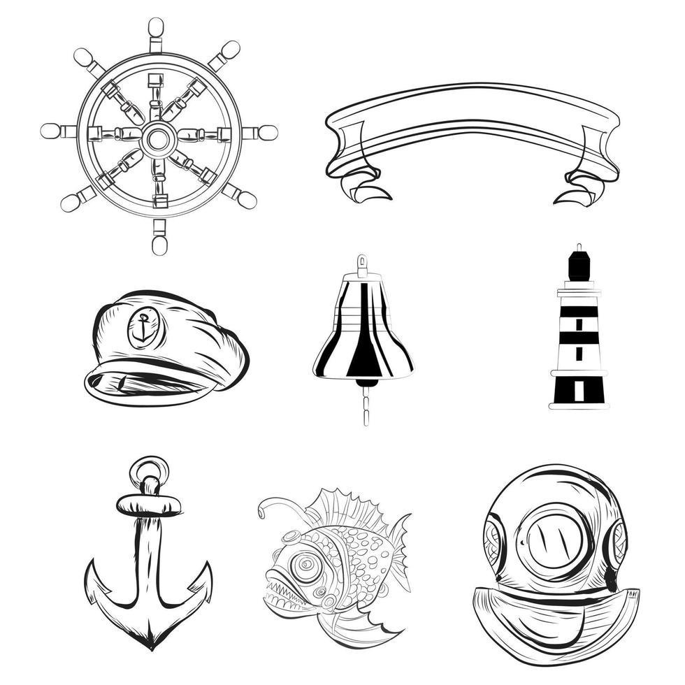 Nautical Icon Set vector