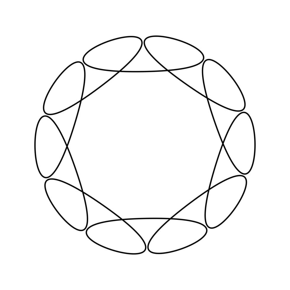 circle geometric shape pattern mandala design vector