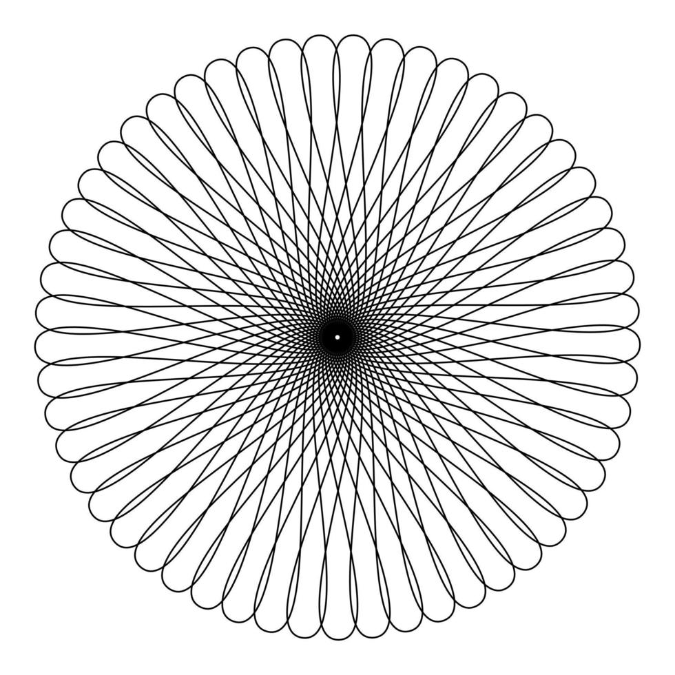 Circle geometric mesh patterns. Vector stroke mesh