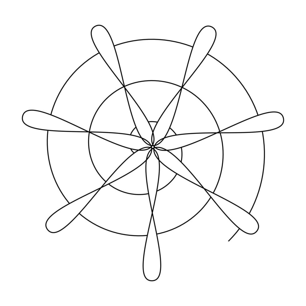 espiral negra simple y formas geométricas de estrellas vector