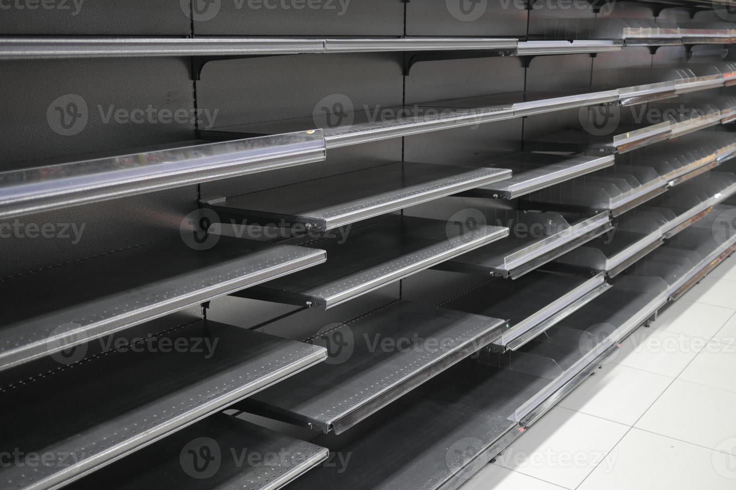 empty shelves at a department store . photo