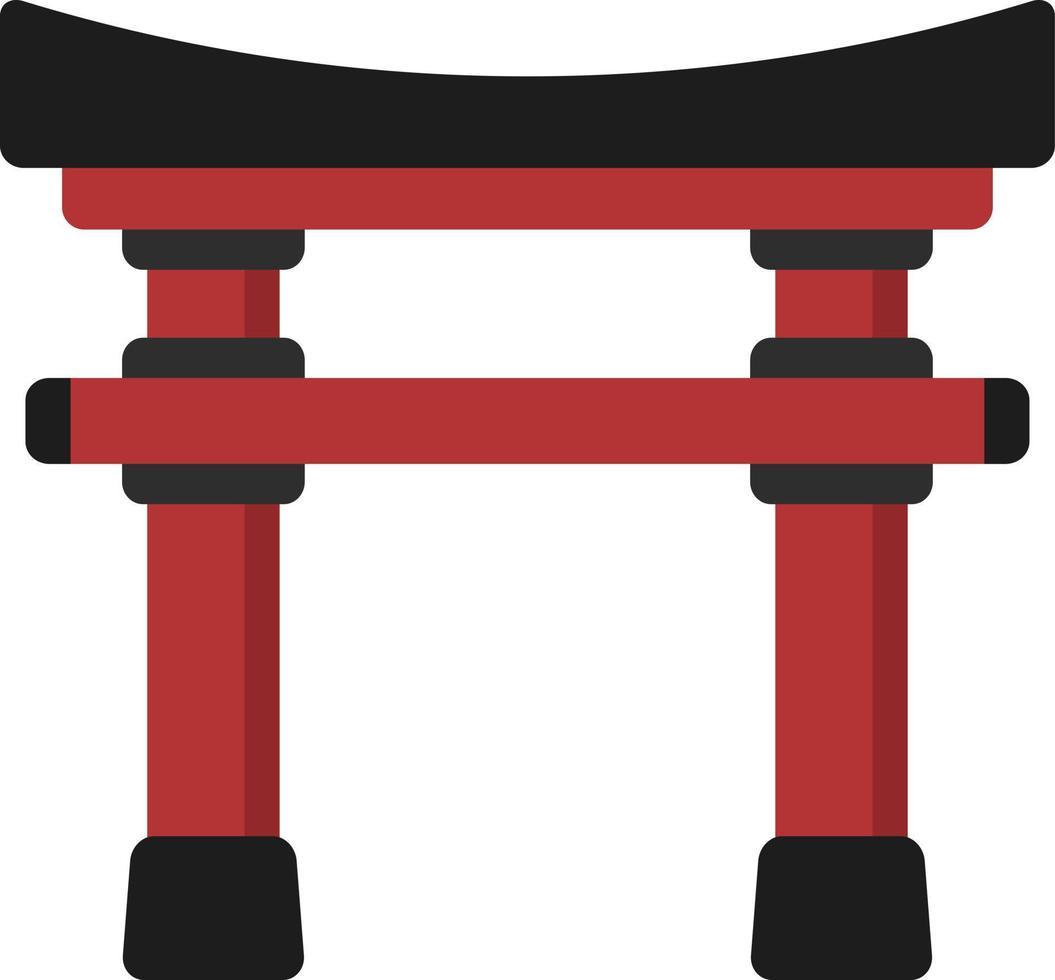 decoración torii de dibujos animados, elemento de la cultura japonesa.  9208504 Vector en Vecteezy