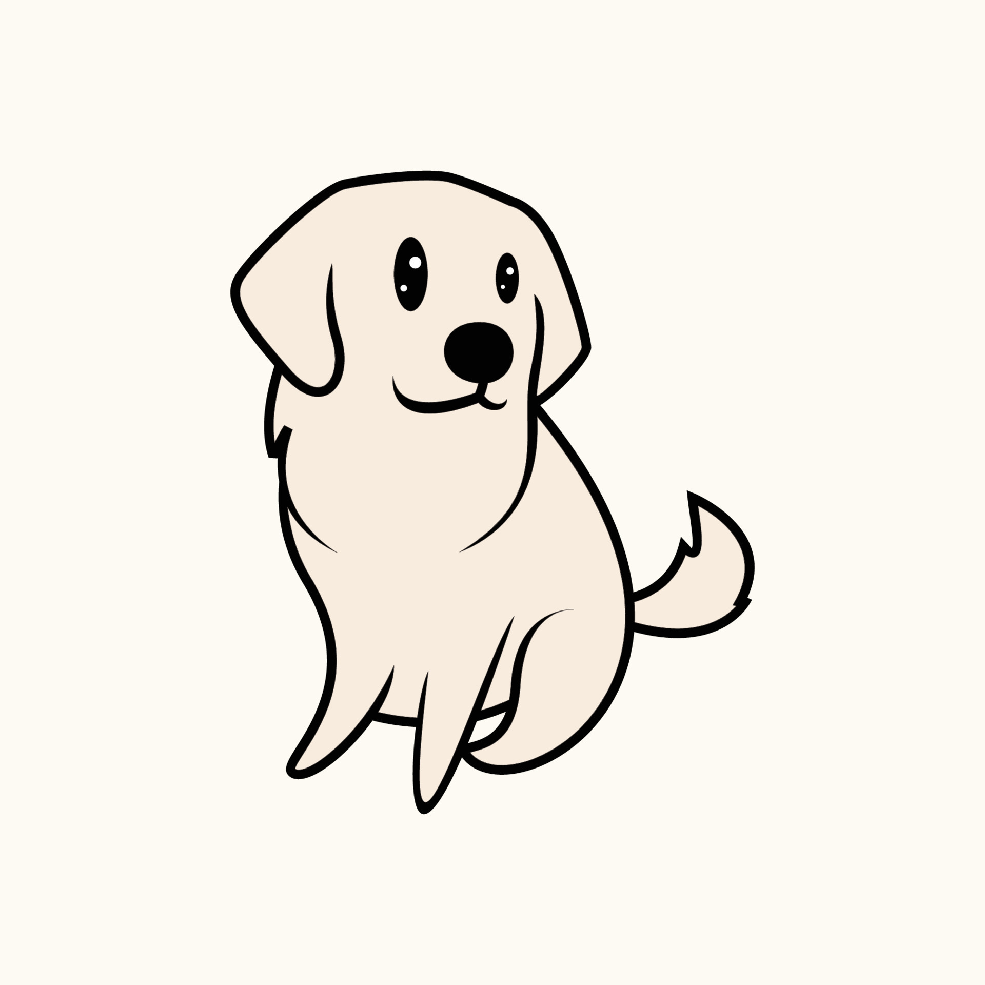 Simple minimalist cute cartoon dog vector 9208591 Vector Art at Vecteezy