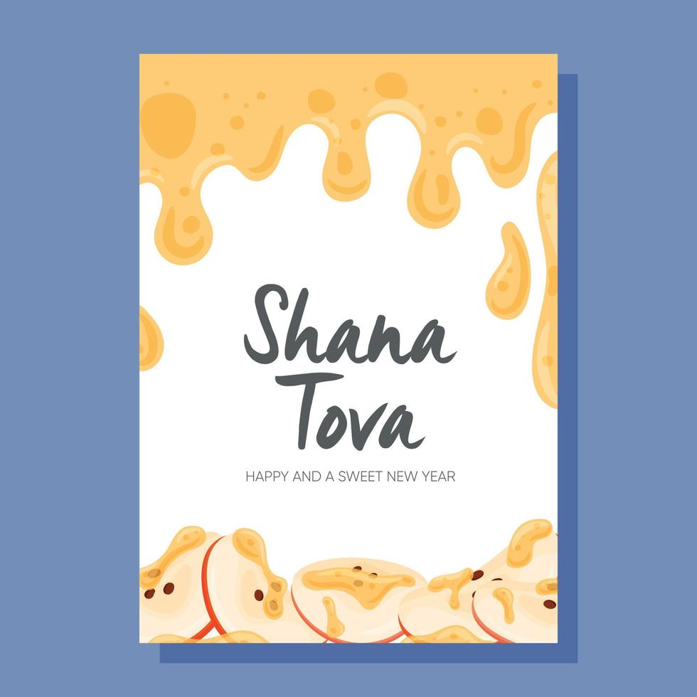 Happy Rosh Hashanah day, Shana Tova greeting card vector