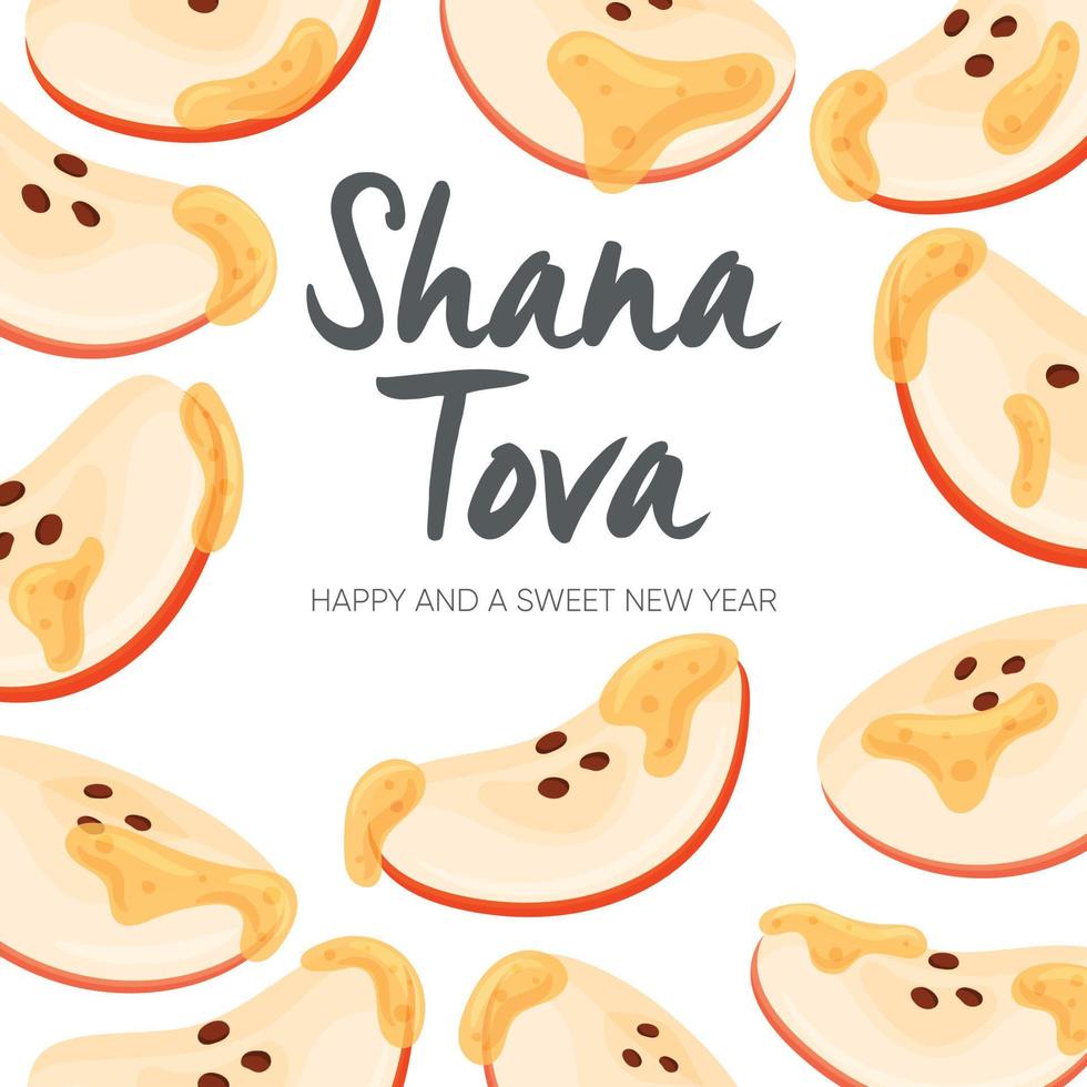 feliz día de rosh hashaná, tarjeta de felicitación de shana tova vector