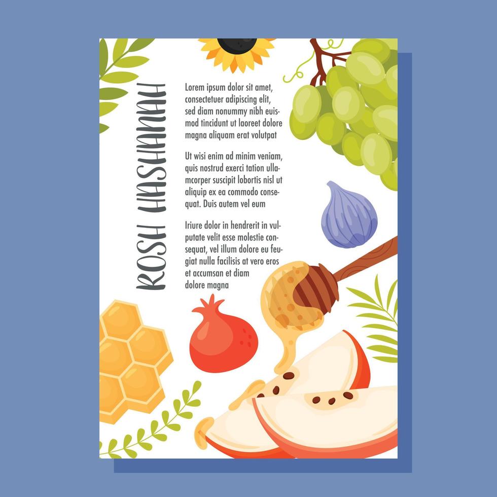 Happy Rosh Hashanah day, Shana Tova greeting card vector