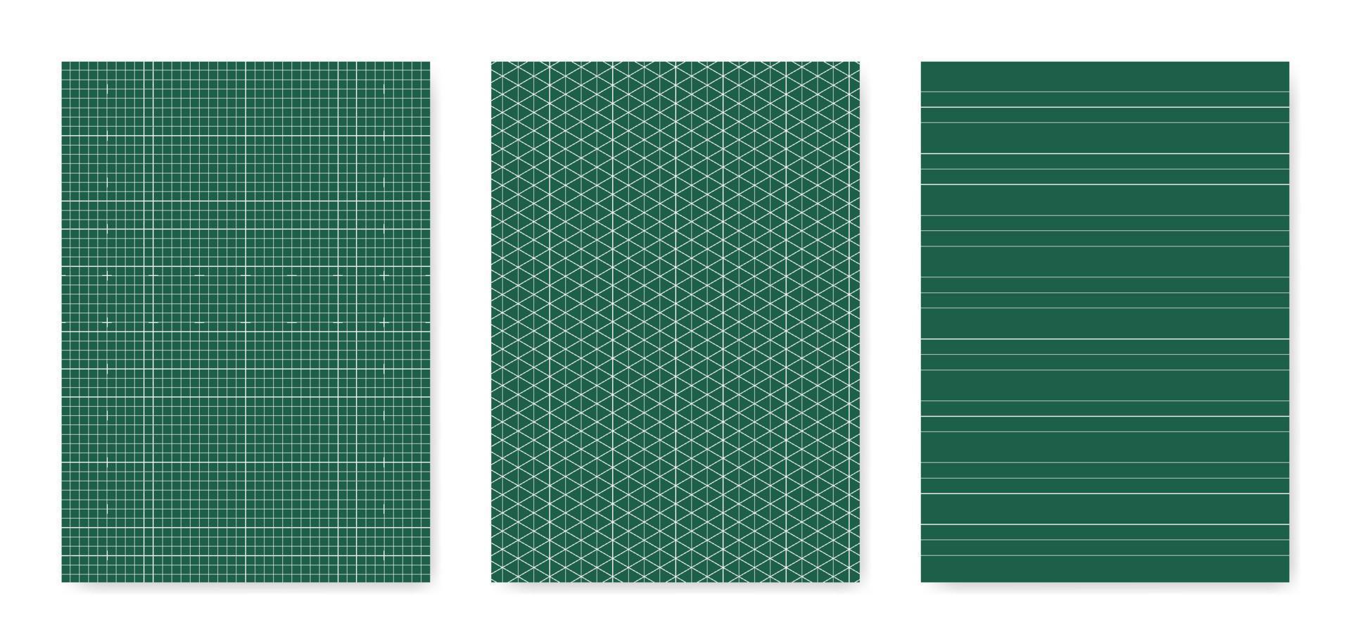 Set of blank graphical technical paper sheet for data representation vector