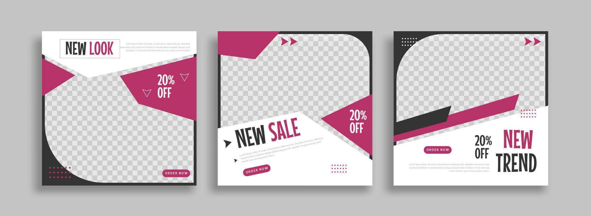 Creative Business marketing social media post template vector