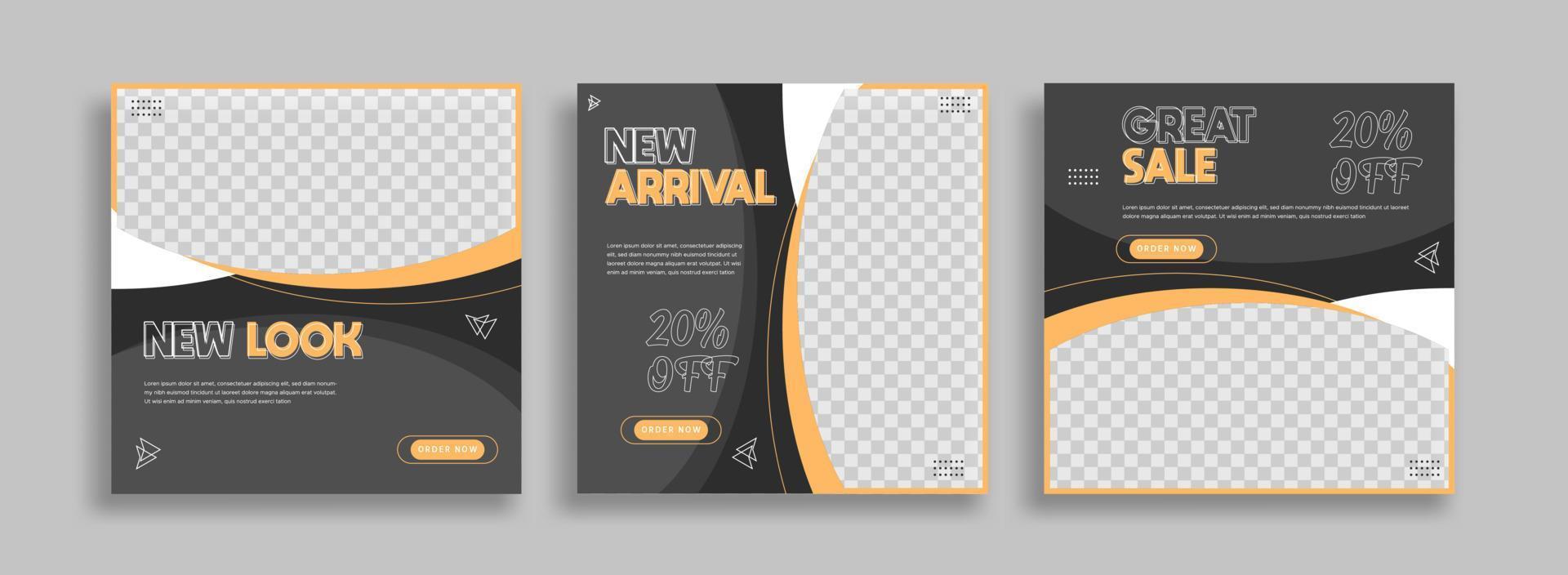 Creative social media post template design vector illustration