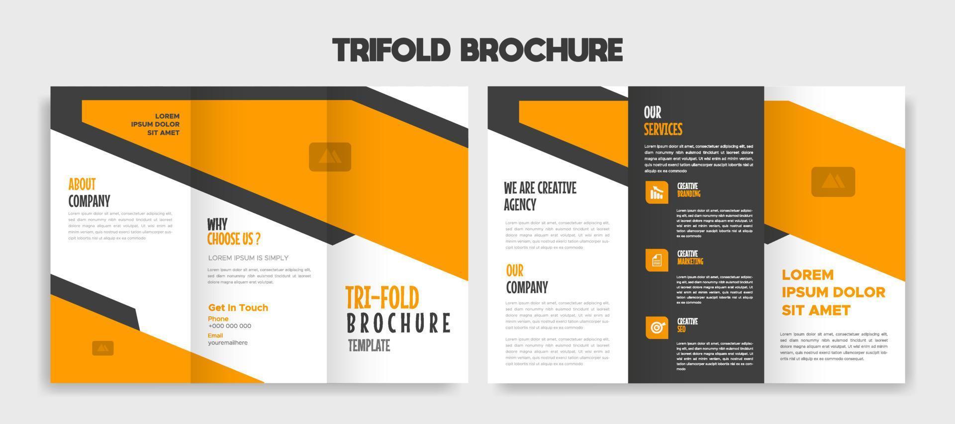 creative editable trifold brochure template design vector