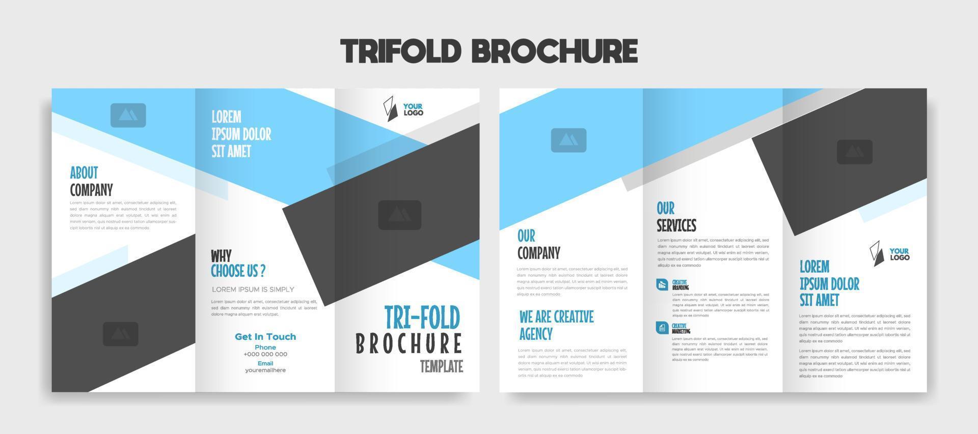 creative editable trifold brochure template design vector