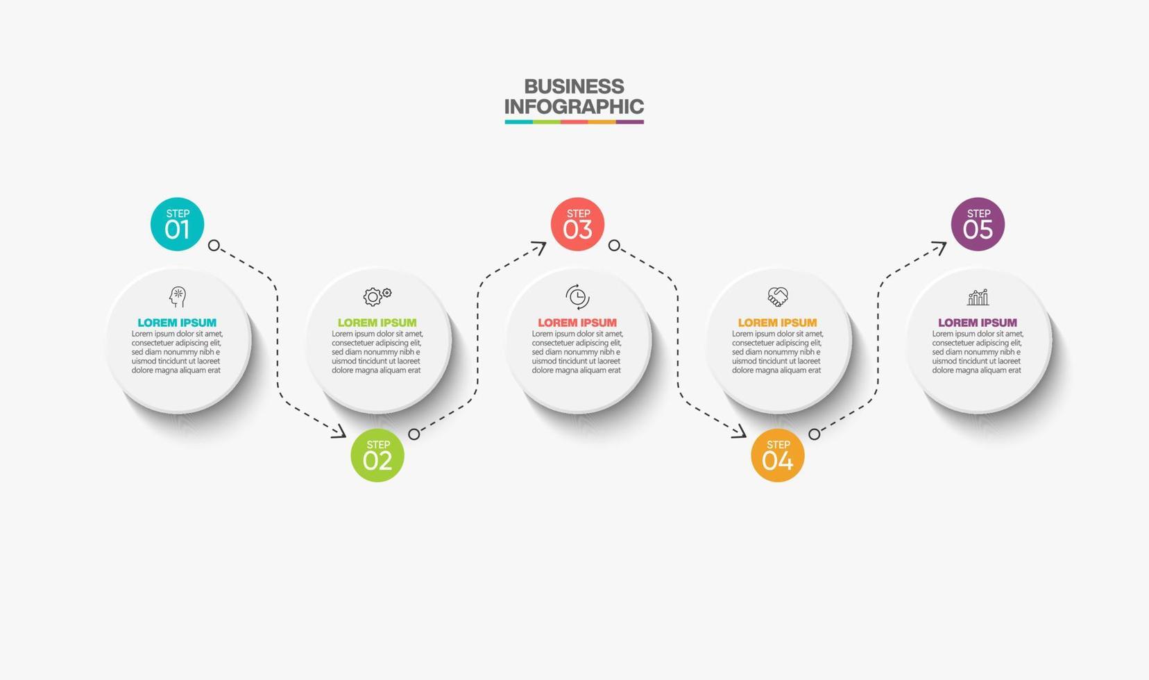 Presentation business infographic template vector