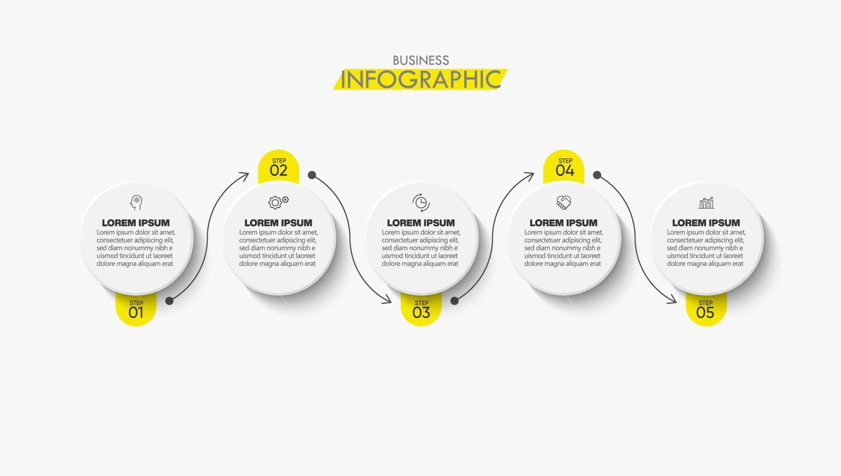 Presentation business infographic template vector