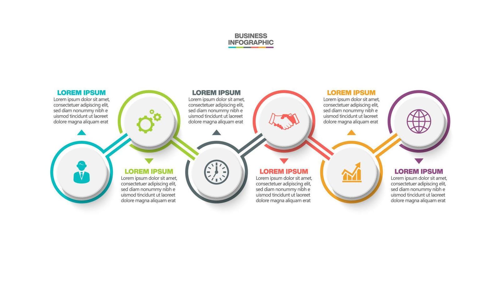 presentación plantilla de infografía empresarial vector