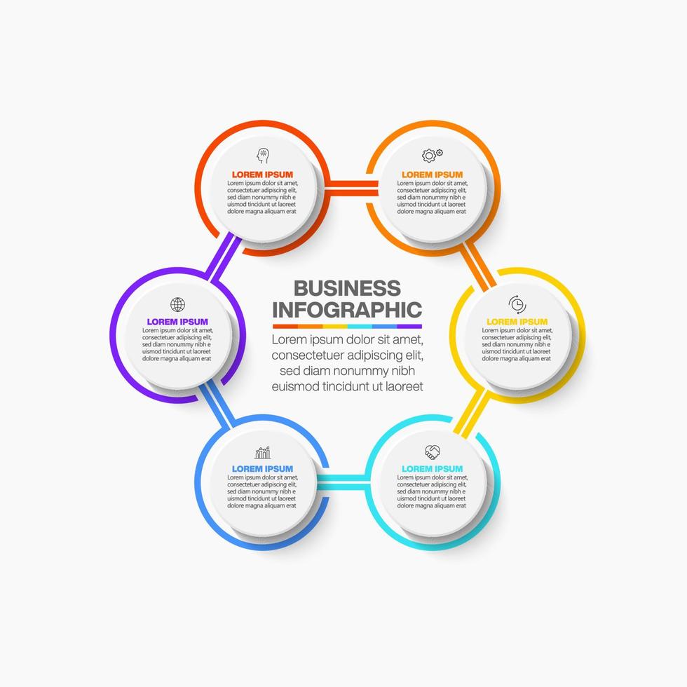 Presentation Business circle infographic template vector