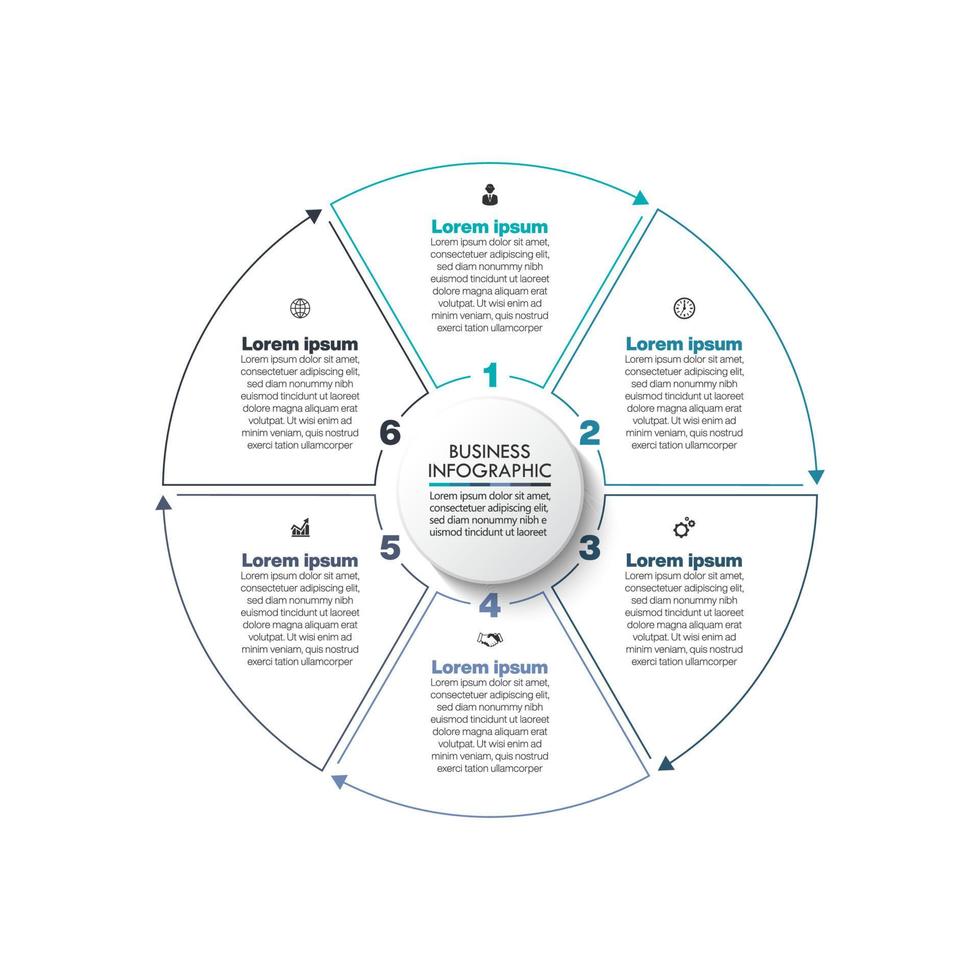 Presentation Business circle infographic template vector