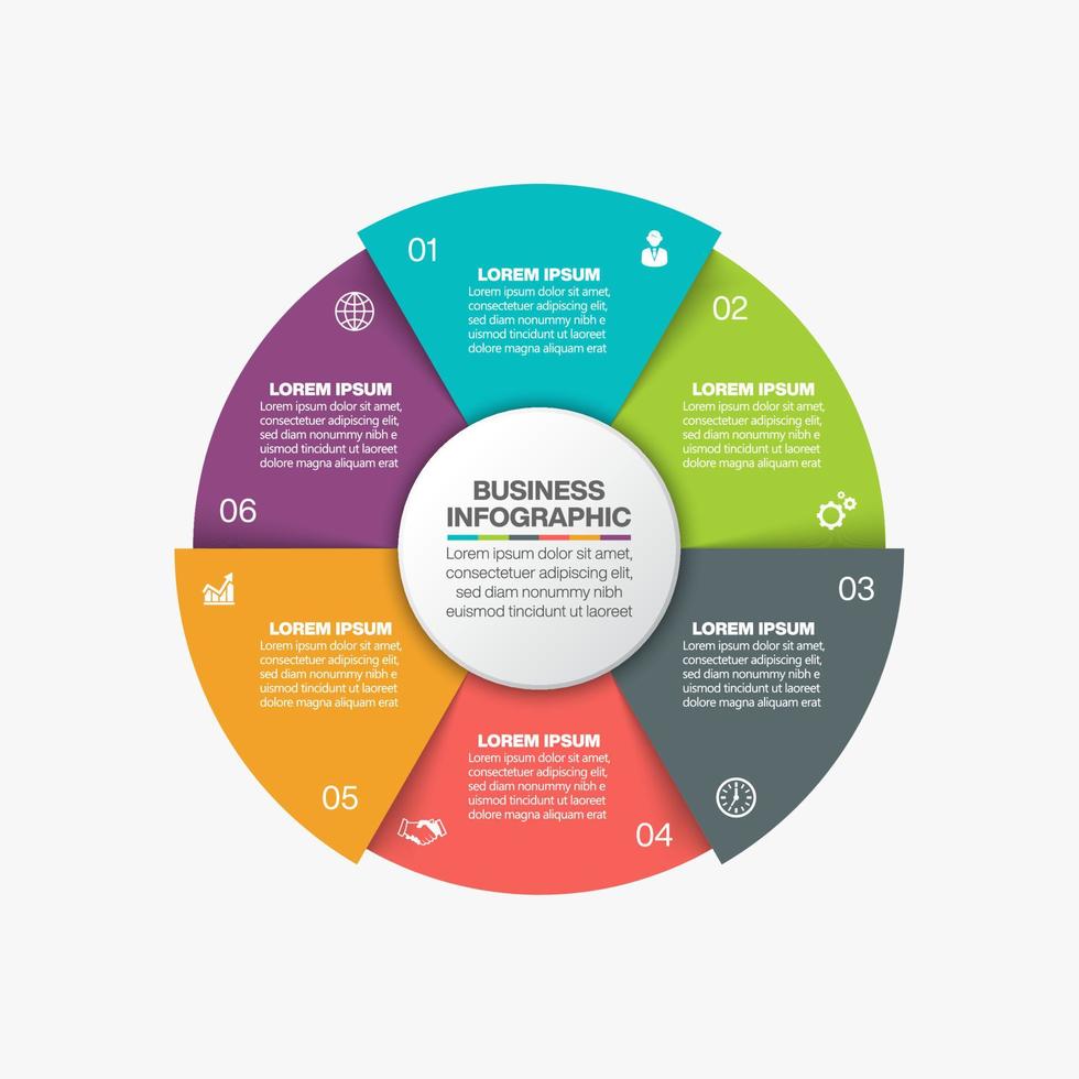 Presentation Business circle infographic template vector