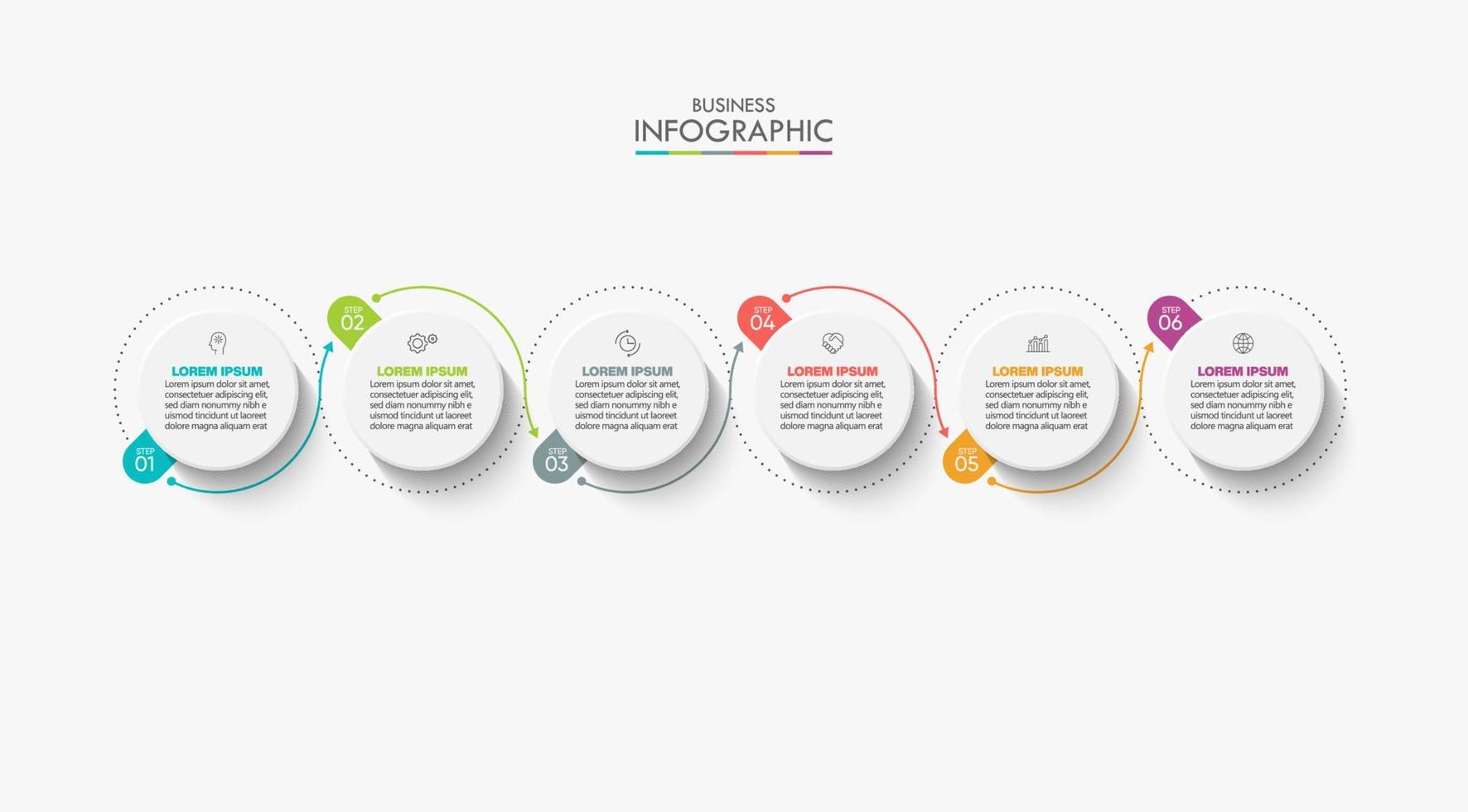 Presentation business infographic template vector