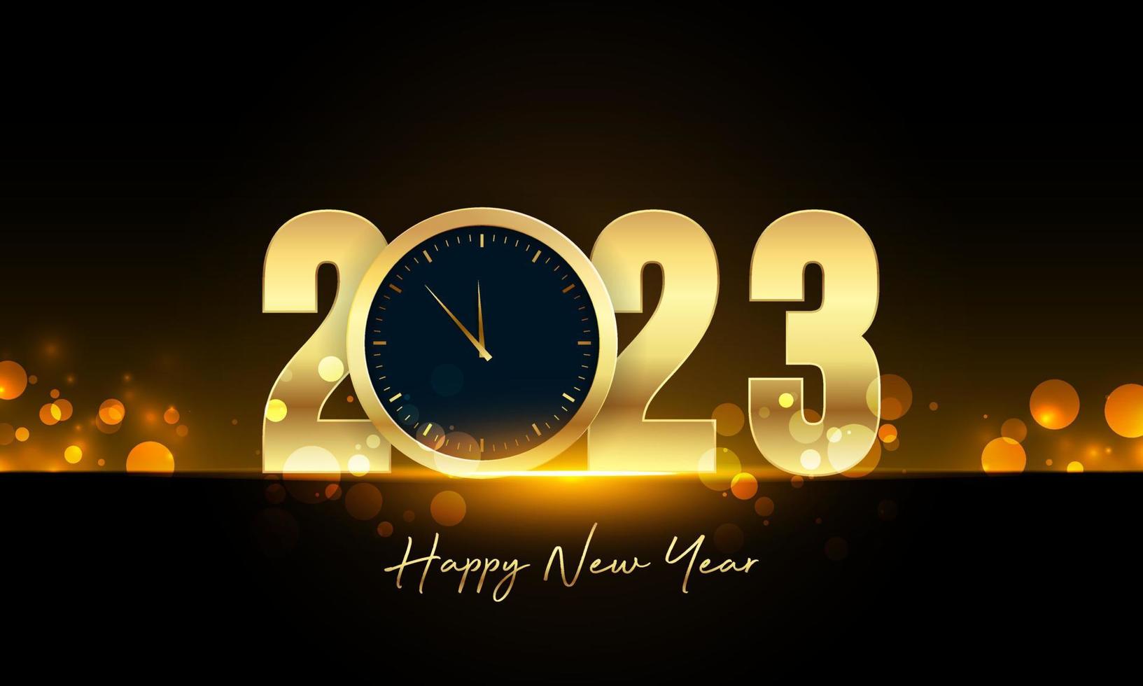 2023 Happy New Year Background Design. Greeting Card, Banner, Poster. Vector Illustration.