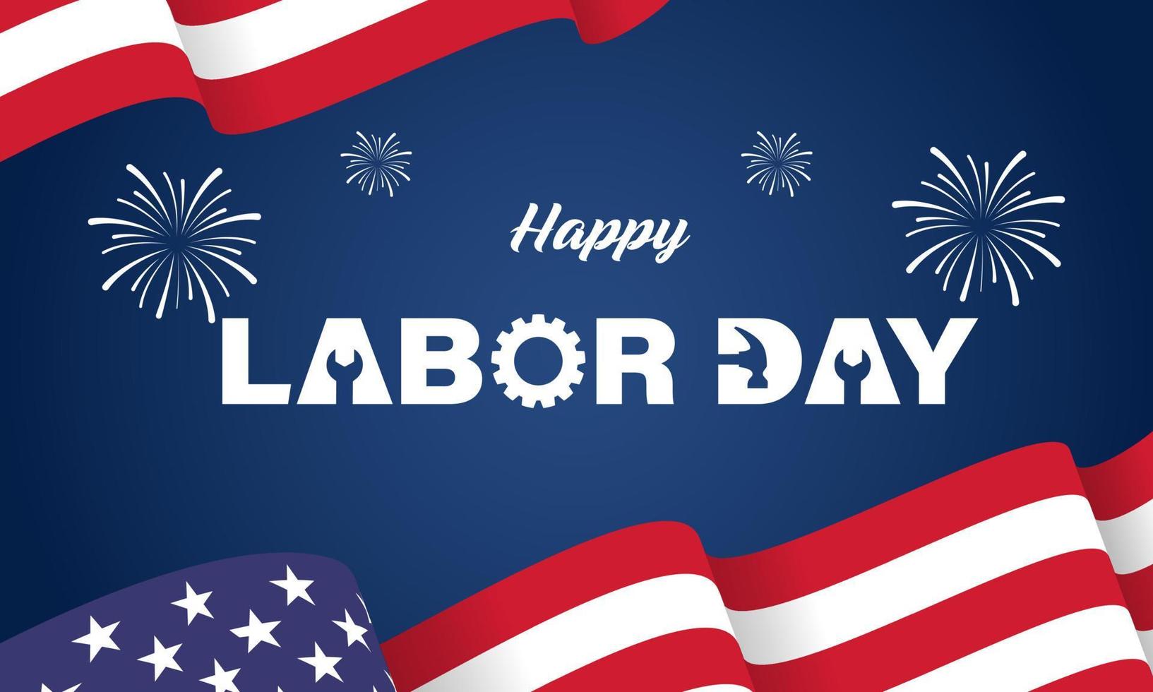 labor day Background Design. Greeting Card, Banner, Poster. Vector Illustration.