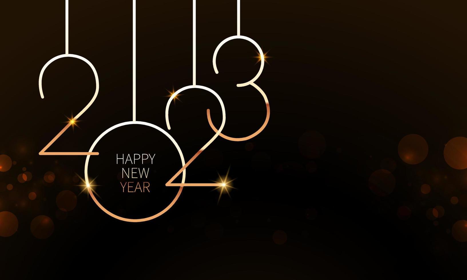 2023 Happy New Year Background Design. Greeting Card, Banner, Poster. Vector Illustration.