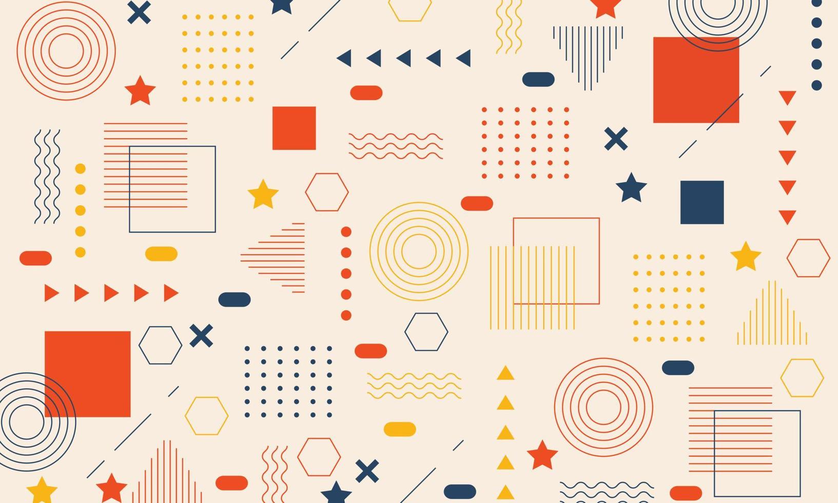 Flat geometric background vector