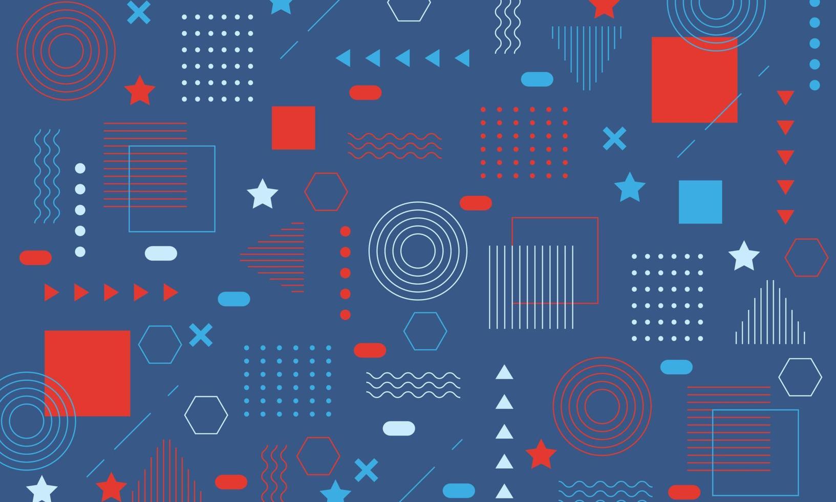 Flat geometric background vector