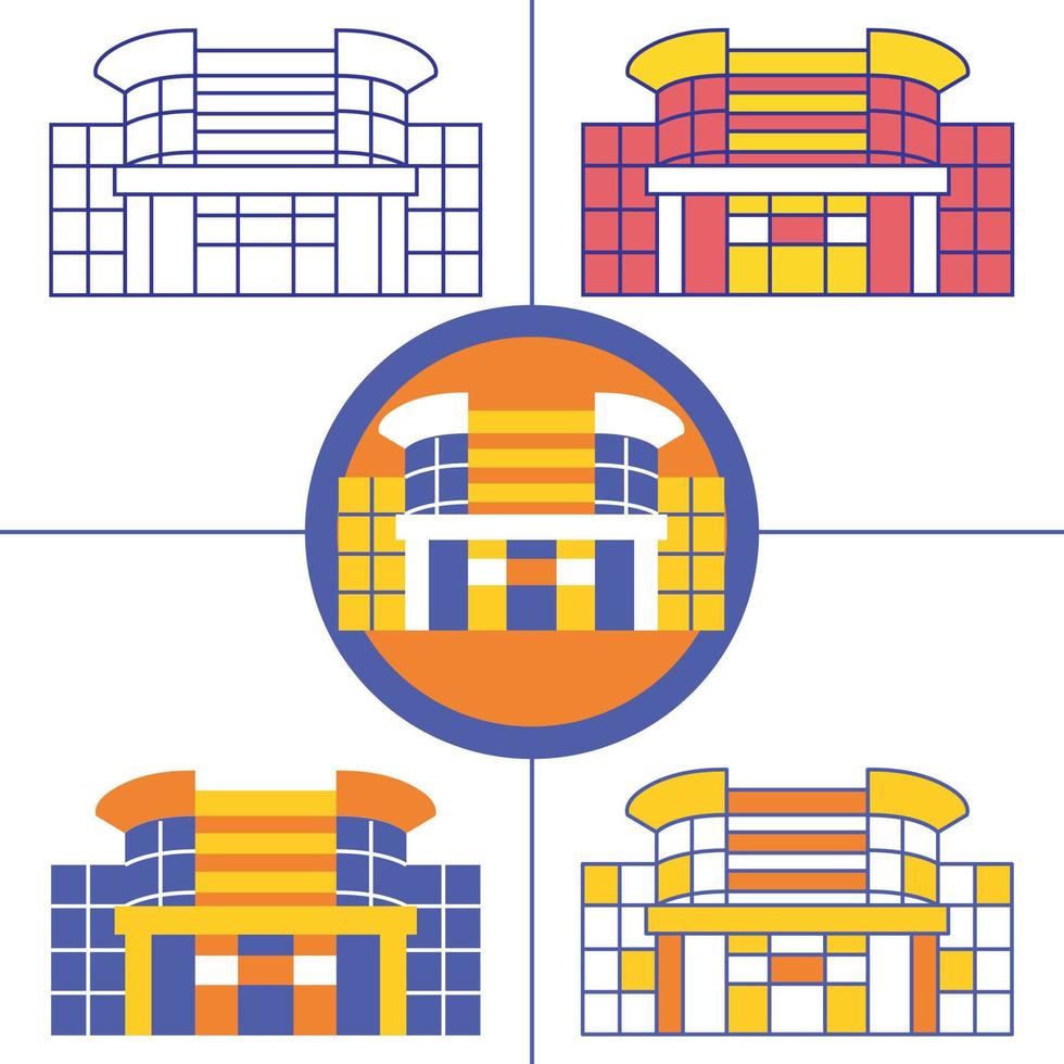 Coex Seoul in flat design style vector