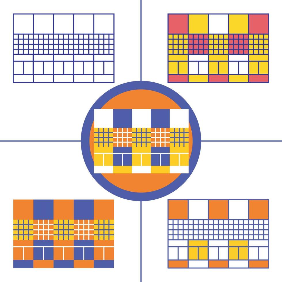 terreno común seúl en estilo de diseño plano vector