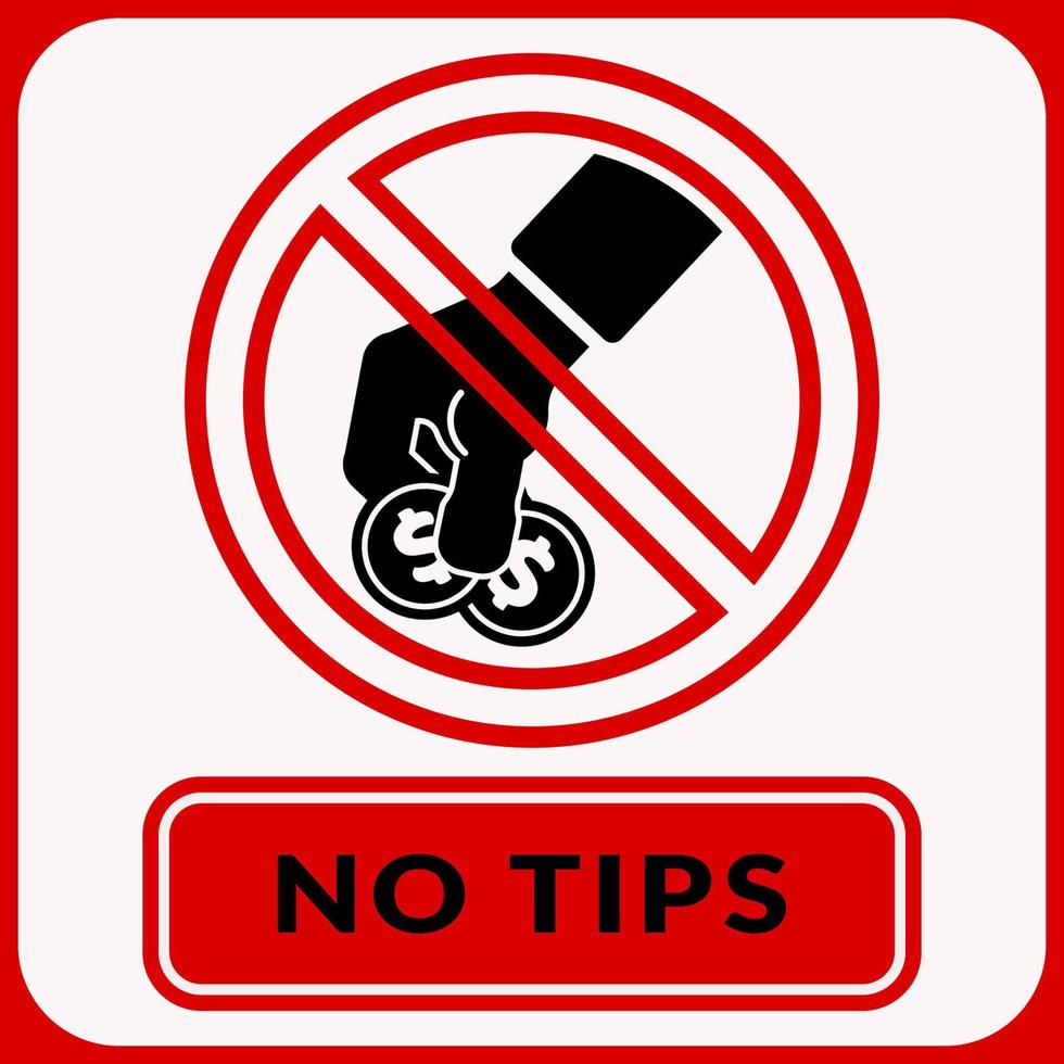 No tipping sign graphic design vector illustration