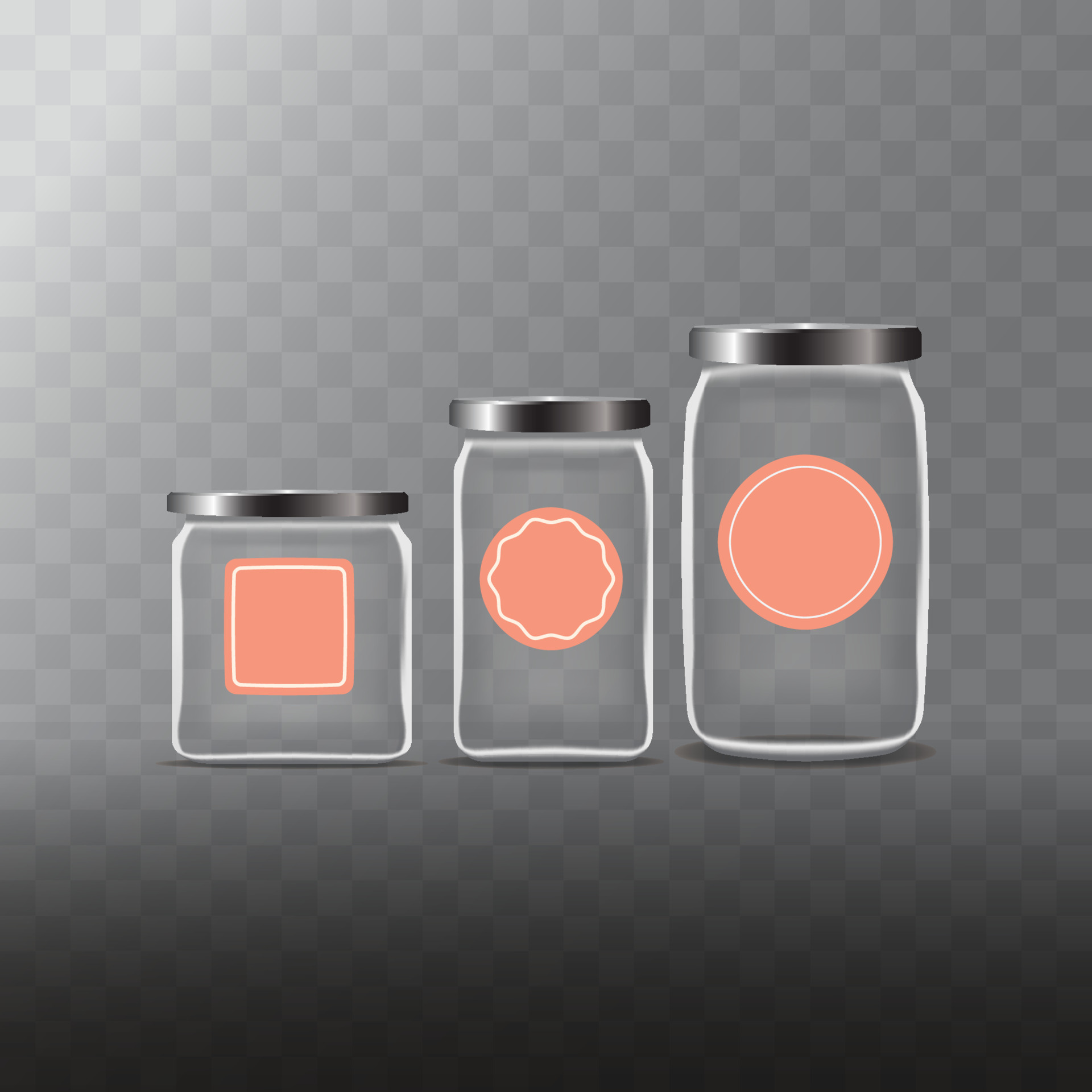 Transparent glass jars vector illustration 9210191 Vector Art at Vecteezy