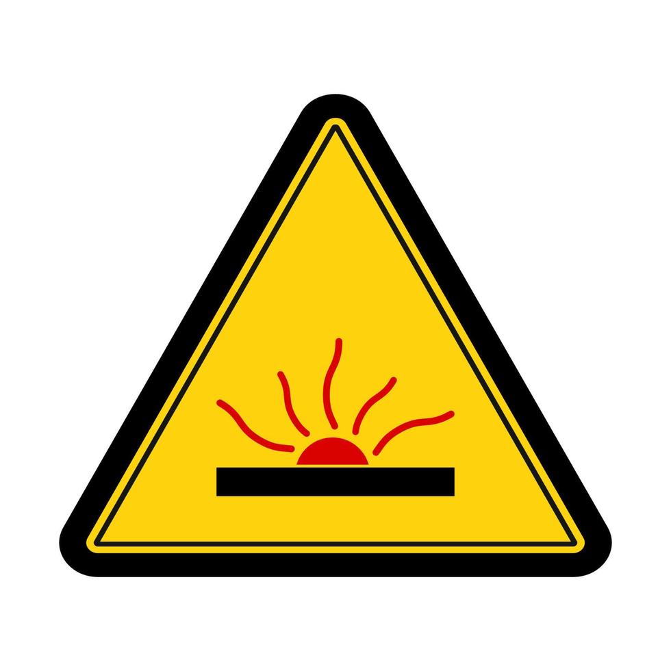 Caution hot surface symbol and sign design vector illustration