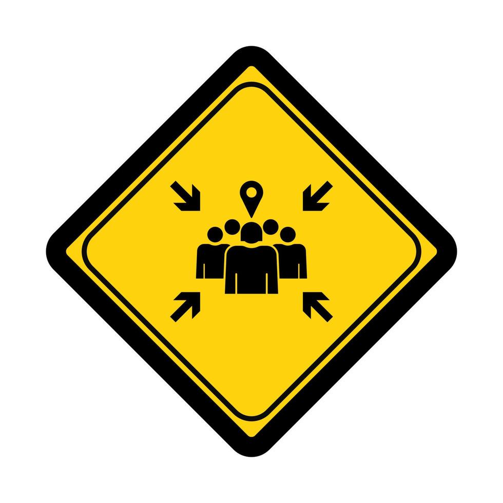 Assembly point sign and symbol graphic design vector illustration