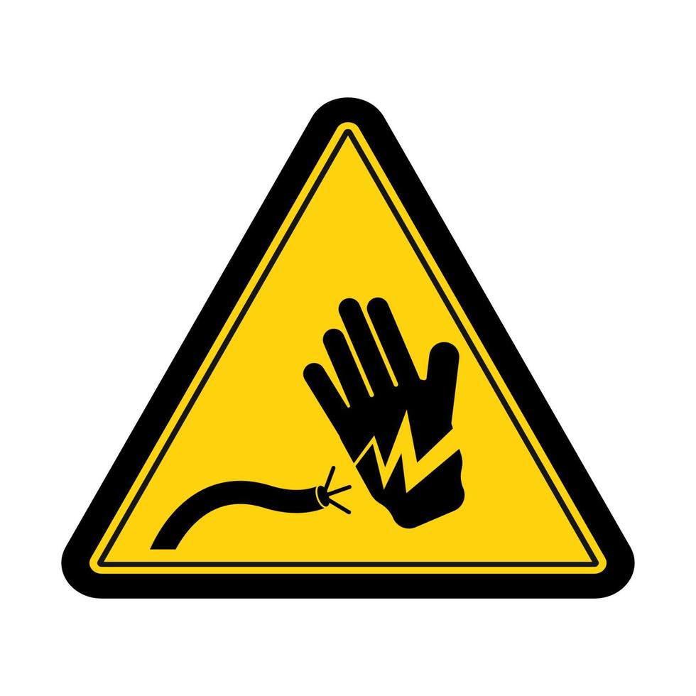 Warning high voltage electric shock sign and symbol graphic design vector illustration