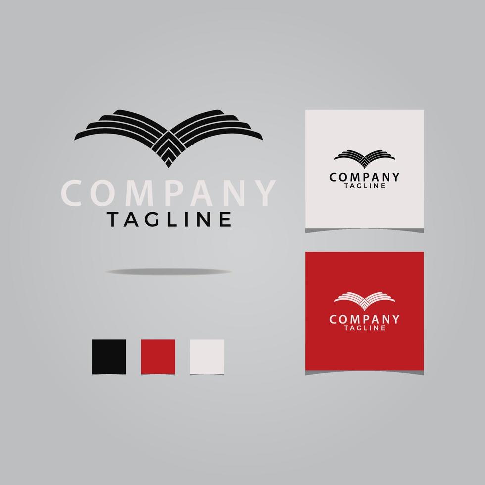 Abstract wings logo design vector illustration