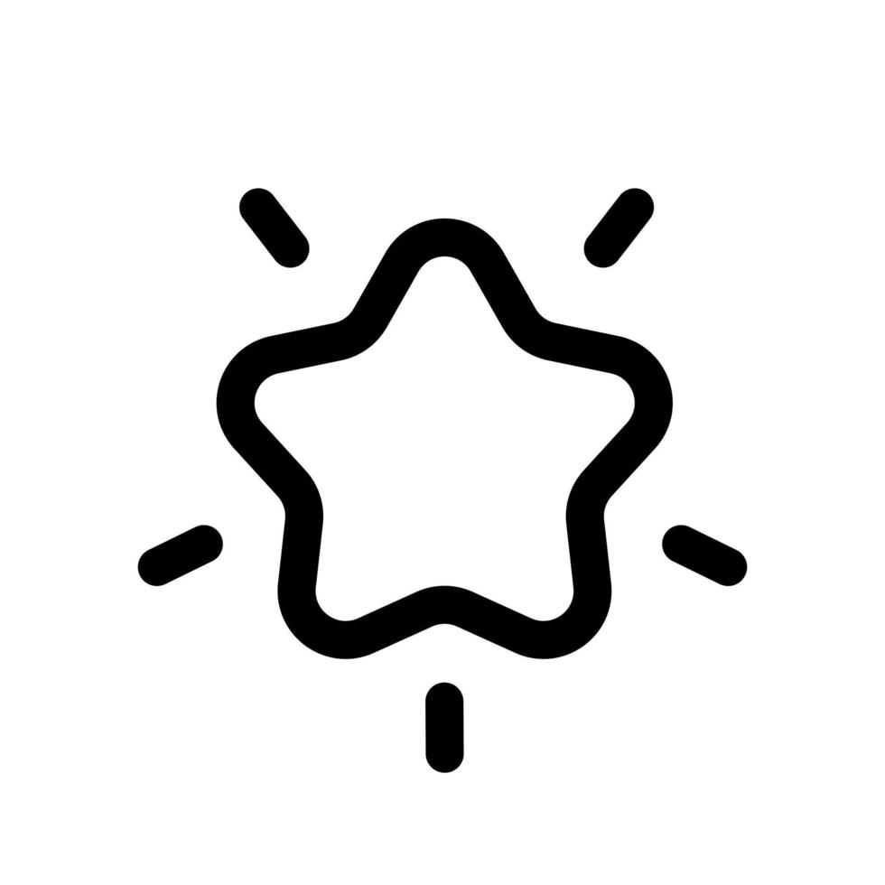 favorite icon with shining star shape vector