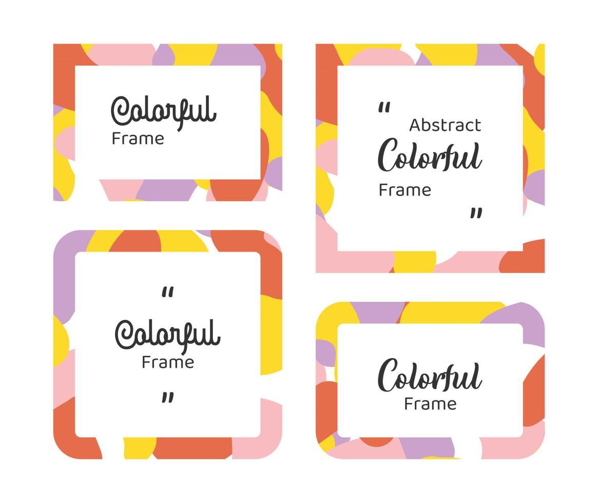 Colorful Frame Headline Title Decoration vector