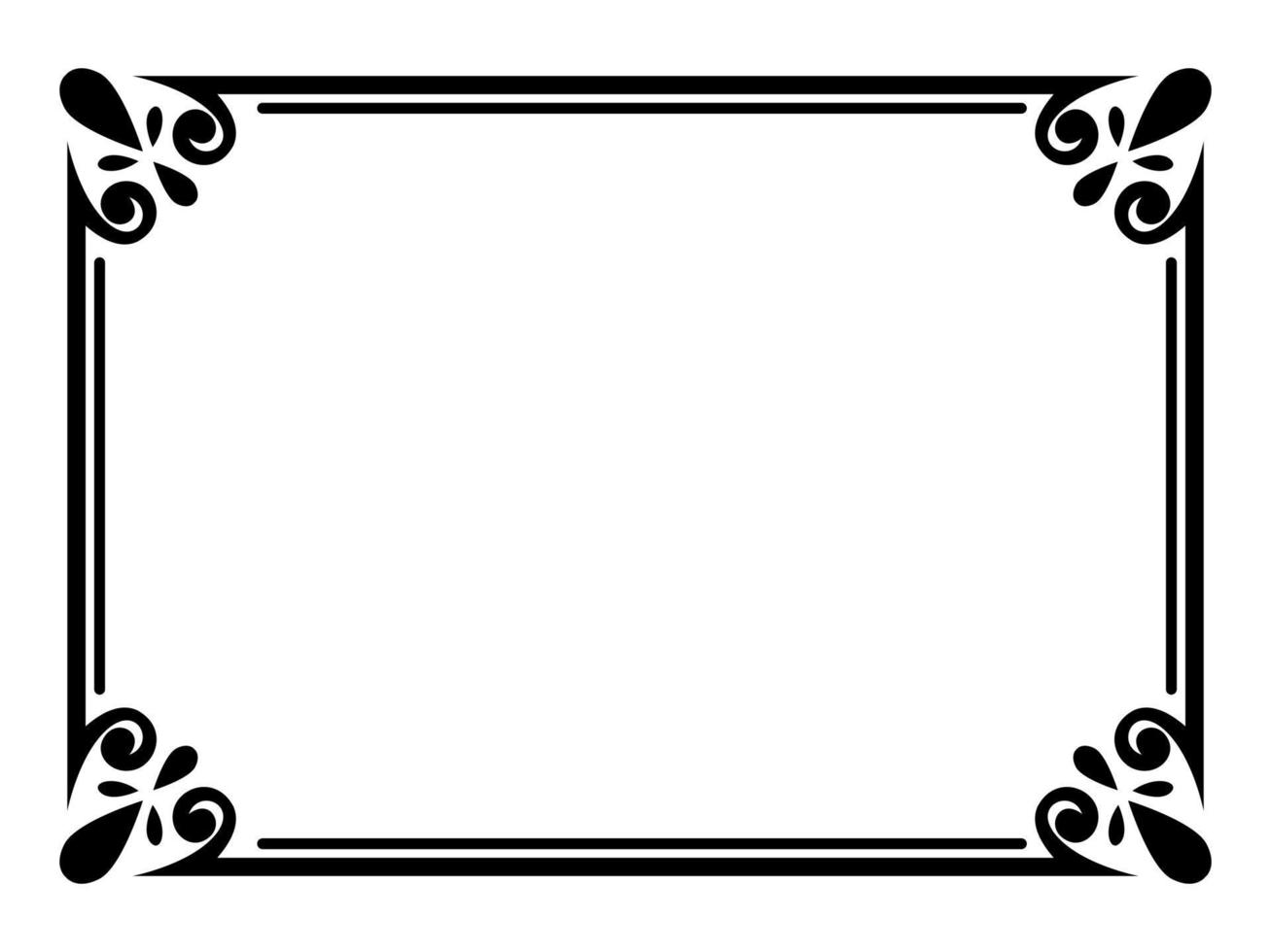vector de rectángulo de marco simple decorativo