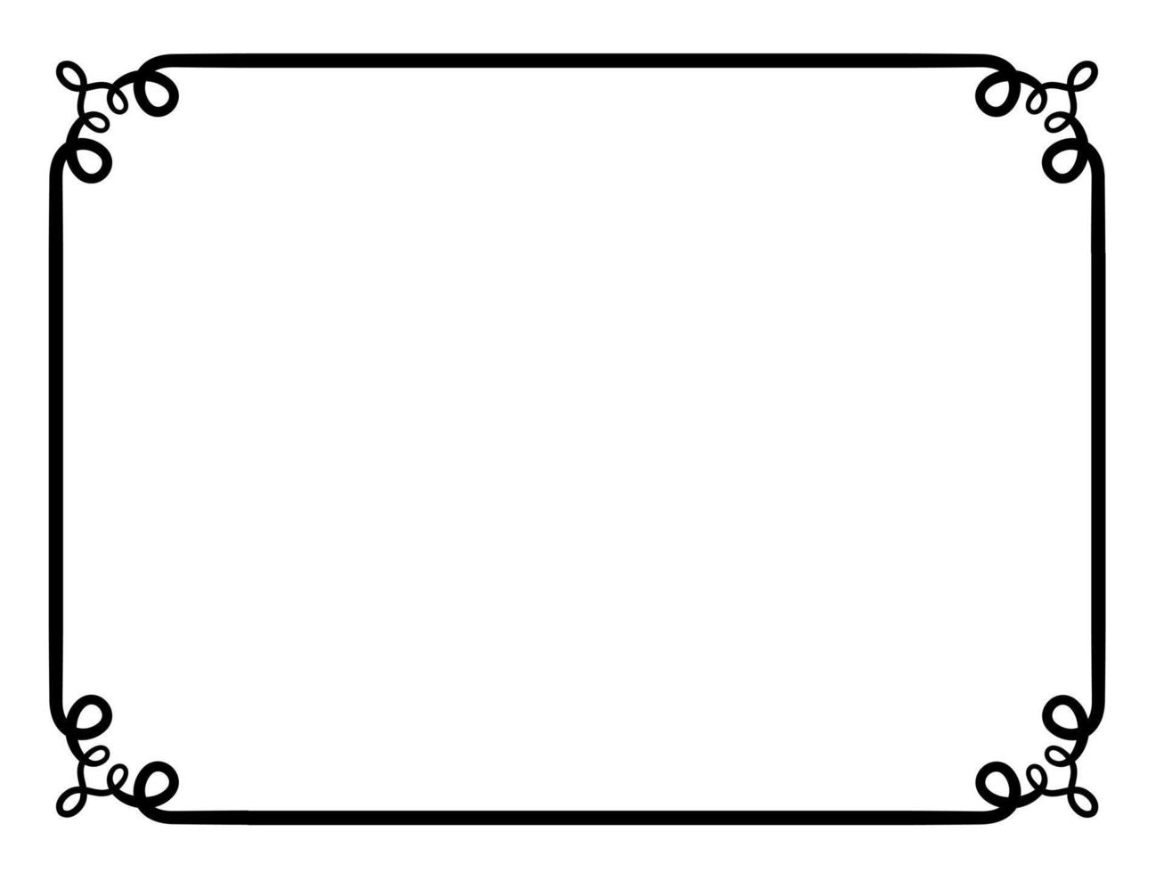 decorative simple frame rectangle vector